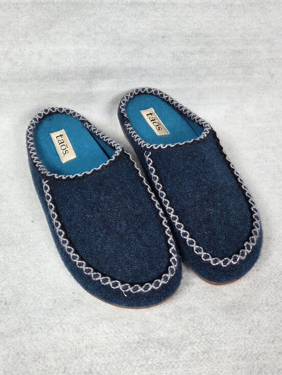 Taos Footwear Shoes - TAOS Women's Woolma Indoor Outdoor Slip on Clog in Blue Size 41